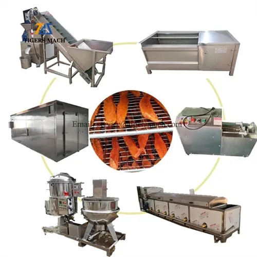 Þurr sætar kartöflur vinnsla lína